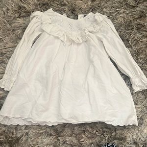 Something Navy embroidered dress